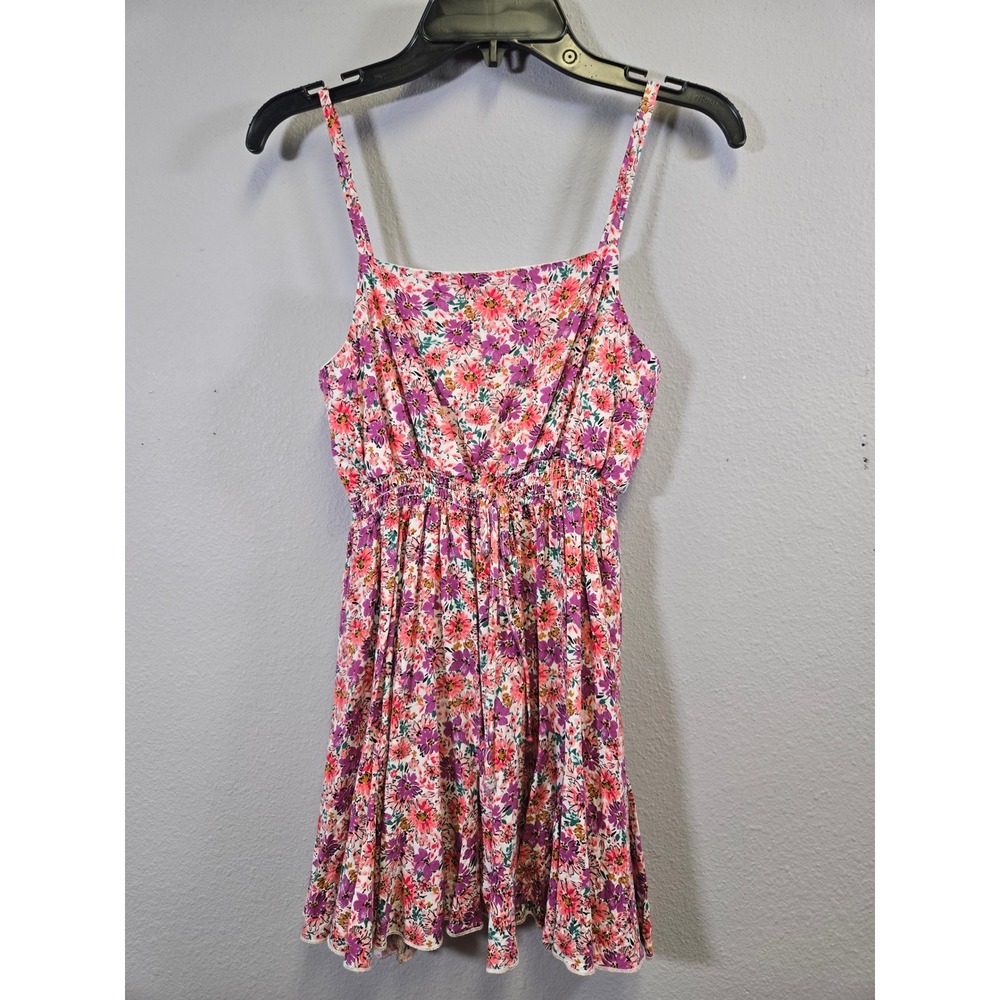 Rare‎ Edition Floral Smocked Waist Sleeveless Summer Sun Dress 8